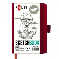 Скетчбук для рисования Santi 743359 10х15 см 100 листов сливовый