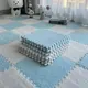 Пол-пазл плюшевый 120x150см, 20 пазлов, теплый пол, детский мат, термоковрик для дома, цвет голубой