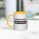 Кружка "Я психолог мені можна", Жёлтый, украинская, Деревянная подарочная коробка с гравировкой, 330 мл
