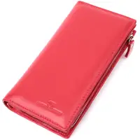 Яркий кошелек-клатч для стильных женщин из натуральной кожи ST Leather 22533 Красный
