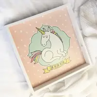 Поднос квадратный с дерева Єдиноріг 30x30x4 см (PDN_19M016_WH)