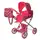 Коляска для кукол Melogo 9333/014/9119 (pink/black)