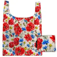 Сумка для покупок складная Маки, ромашки и васильки 35х53 см (AV_24J014)
