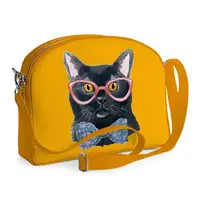 Сумка молодёжная College Кот в очках 29x23x8 см (COL_LP013_ZHL)
