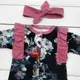 Комплект человечек с повязкой на выписку Night Flowers