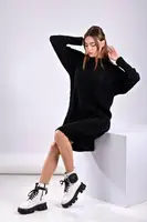Женский свитер туника черный код П565