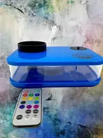 Дымный Мобильный мини Кальян на 1 персону с Подсветкой Nanosmoke Blue  Capsule