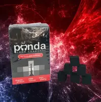 Кокосовый Уголь для Кальяна Panda XL Black, натуральный уголь для кальяна - 1 кг, 72 Кубика