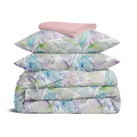 Двуспальная постель с простыней на резинке PASTEL PALMS