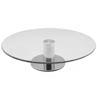 Подставка крутящаяся стеклянная Stenson N0-1285-WHW-59666-7A 30х7 см