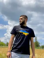 Чоловіча футболка з принтом патріотичним Доброго вечора,патріотичні футболки з Українською символікою