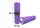 Массажный ролик EasyFit Grid Roller Extreme 45 см Фиолетовый