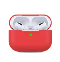 Силиконовый чехол для наушников pods PRO (Красный)