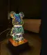 Светодиодный Медведь 3D Фейерверк Ночник Разноцветный Bearbrick