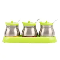 Набір банок для сипучих Frico FRU-127-Light-green 7 предметів салатовий