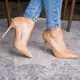 Туфли женские на каблуке Fashion Gram 2262 38 размер 24 см Бежевый