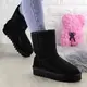 Женские замшевые угги с камнями Fashion Teaser 1332 36 размер 23 см Черный
