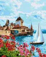Картина по номерам KHO2758 Яркая Швейцария 40*50см Идейка