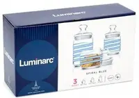 Набор банок Luminarc Club Spiral Blue Q0394 3 предмета