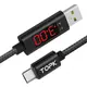 Кабель синхронизации Topk Display USB 1m 2.4A TK27U-VER2 MicroUSB Black быстрая передача данных