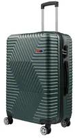 Большой пластиковый чемодан на колесах 115L GD Polo изумрудный