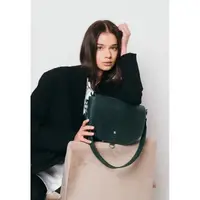 Женская кожаная сумка Ruby L зеленая винтажная