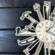 Часы настенные из дерева для настоящих мужчин «Инструменты»