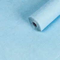Льняные тёплые обои на самоклейке голубой меланж 2800*650*2mm (D) SW-00001495