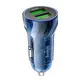 Адаптер автомобильный HOCO Transparent Discovery Edition dual port Z47 |2USB, QC, 3A|