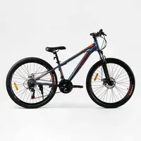Велосипед Спортивный Corso 26". "PRIMO", 21 скоростей, алюминиевая рама 13", переключатели SAIGUAN. Blue (137795)