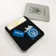 Дуговая электроимпульсная зажигалка USB Украина (металлическая коробка) HL-447. Цвет: синий