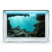 Морская фауна на наклейке в аквариум, в наличии и под заказ 75х125 см. (1250х750)