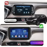 Штатна магнітола Lesko для Hyundai Santa Fe IV 2018-2021 екран 10" 2/32Gb/ 4G/ Wi-Fi Premium GPS Android