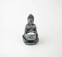 Подсвечник Будда (просит) 15*10*10 см ПП703с серебро Гранд Презент ПП703с срібло