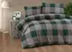 Постельное белье Фланель Cotton Collection Kare Green 200х220см