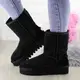 Женские замшевые угги с камнями Fashion Teaser 1332 36 размер 23 см Черный
