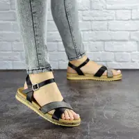 Жіночі стильні сандалі Fashion Elen 1051 38 розмір 24 см Чорний