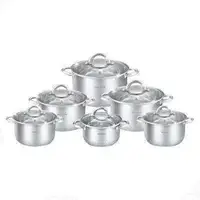 Набор кастрюль из нержавеющей стали 12 предметов Bohmann BH 1212 PS