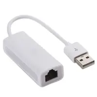 Зовнішня мережева карта Lesko DM-HE04 Біла USB-RJ45 для планшета смартфона на windows універсальна
