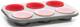 Форма для выпечки маффинов с силиконовыми формочками Holmer Sweet Cake BM-0806-RG 26.5х18.5х3 см серая