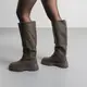 Сапоги женские Fashion Attraction 3852 38 размер 24,5 см Оливковый