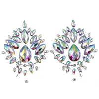 Наклейки кристаллы для груди Crystals 9 8558 15х11 см