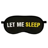 Маска для сна с принтом, дорожная повязка для глаз, бархат Let me sleep 18,5×8,5 см