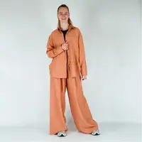 Костюм женский Vivioji KSW 26-1 (штаны палаццо, рубашка) Терракотовый р. XL/XXL (14914)
