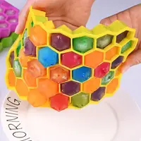 Силіконова форма CUMENSS Стільники Yellow ємність для льоду