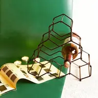 Подставка для вина DecorArt \"Шестигранная\" черный.белый.золото