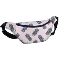 Сумка-бананка Bumbag унисекс на пояс и через плечо Ананасы 27x16 см