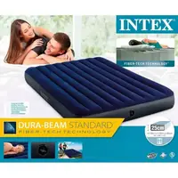 Велюровий Двоспальний Матрац Intex 64759 152х203х25 см Синій