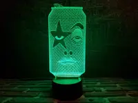Сменная пластина для 3D ночника "Рок Бир" 3DTOYSLAMP