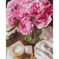 Алмазная мозаика на подрамнике Santi Пионы и утро 956063 40х50 см
